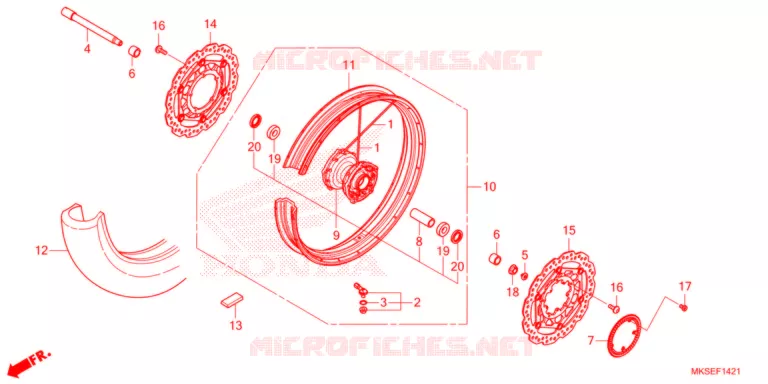 ROUE AVANT (2) Honda MOTO 1100 AFRICA-TWIN 2021  CRF1100D4M