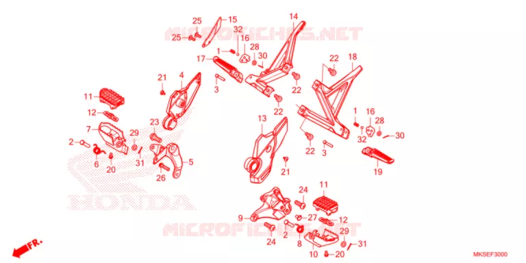REPOSE PIED Honda MOTO 1100 AFRICA-TWIN 2021  CRF1100DM