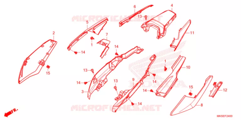 COUVERCLE LATERAL (1) Honda MOTO 1100 AFRICA-TWIN 2021  CRF1100DM