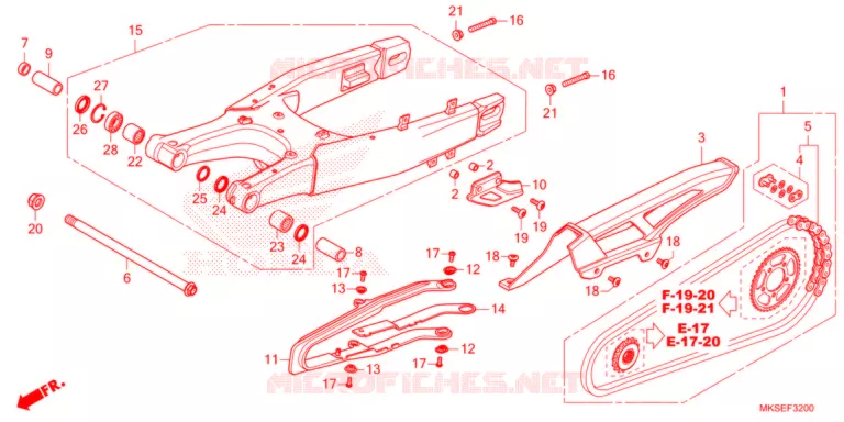 BRAS OSCILLANT Honda MOTO 1100 AFRICA-TWIN 2021  CRF1100ALM