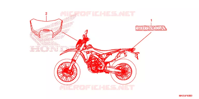 AUTOCOLLANTS Honda MOTO 450 CRF 2020  CRF450LL