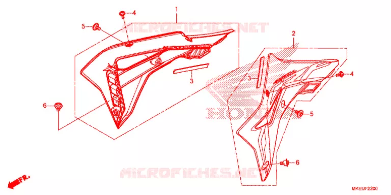 OUIES DE RADIATEUR Honda MOTO 450 CRF 2020  CRF450LL