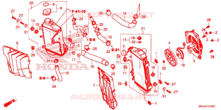 RADIATEUR Honda MOTO 450 CRF 2020  CRF450LL