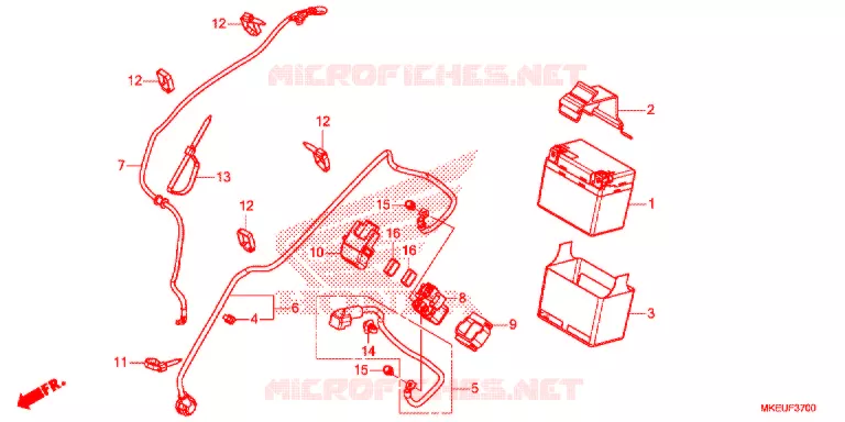 BATTERIE Honda MOTO 450 CRF 2020  CRF450LL