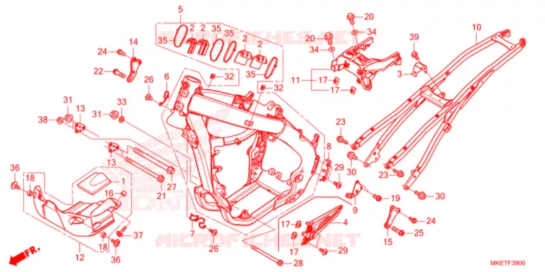 CADRE Honda MOTO 450 CRF 2022  CRF450RLM