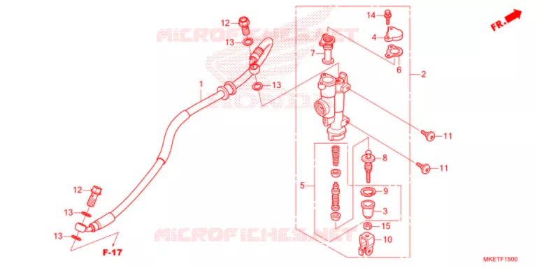 MAITRE CYLINDRE DE FREIN ARRIERE Honda MOTO 450 CRF 2021  CRF450RLM