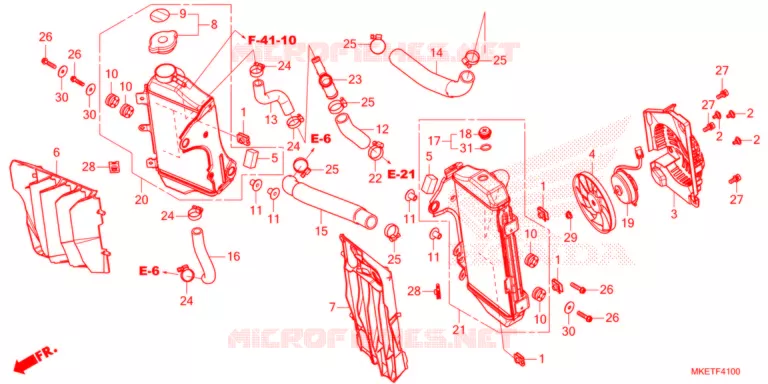 RADIATEUR Honda MOTO 450 CRF 2022  CRF450RLM
