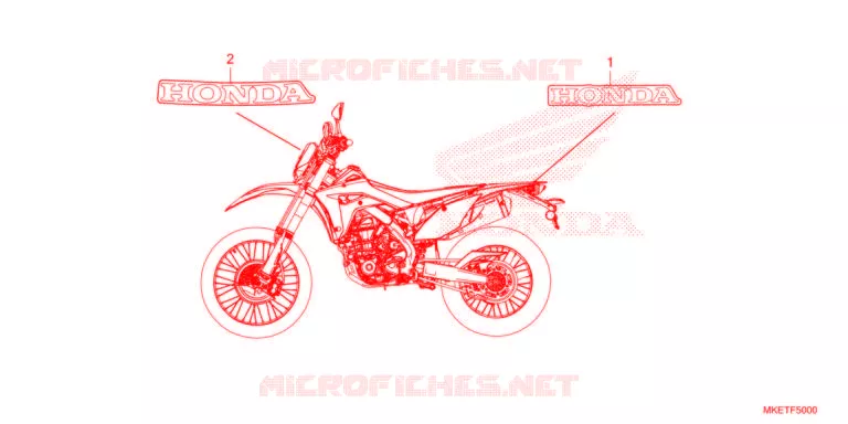 AUTOCOLLANTS Honda MOTO 450 CRF 2021  CRF450RLM