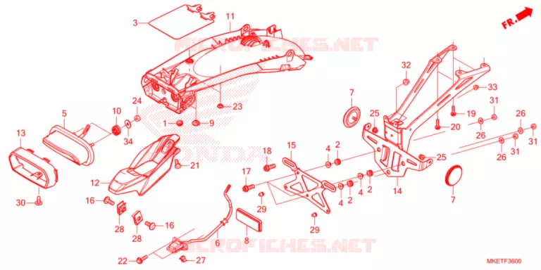 FEU ARRIERE Honda MOTO 450 CRF 2021  CRF450RLM
