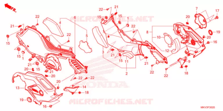 COUVERCLES LATERAUX Honda SCOOTER 750 FORZA 2021  NSS750M