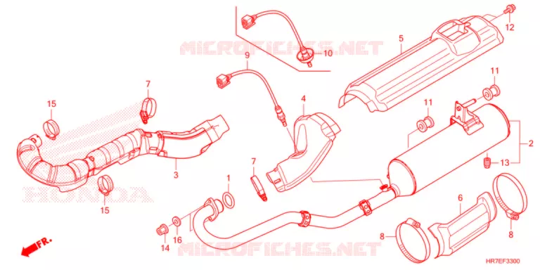 SILENCIEUX D'ECHAPPEMENT Honda ATV 420 FOURTRAX 2021  TRX420FA6M