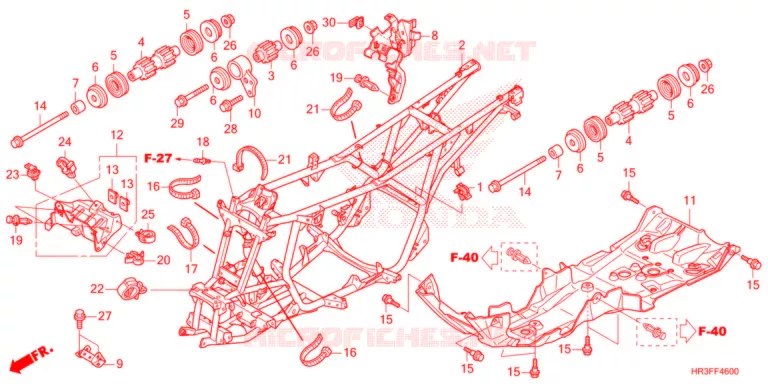 CADRE Honda ATV 420 FOURTRAX 2021  TRX420FE1M