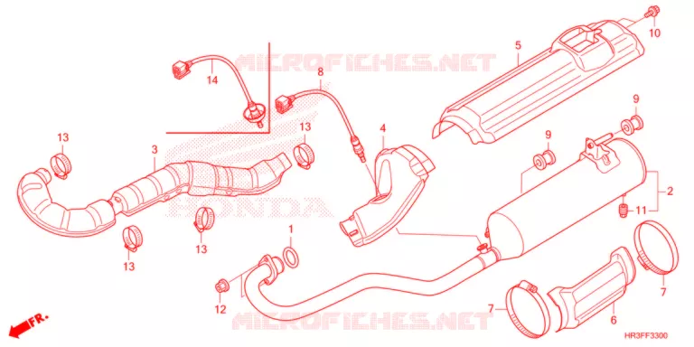 SILENCIEUX D'ECHAPPEMENT Honda ATV 420 FOURTRAX 2021  TRX420FM2M