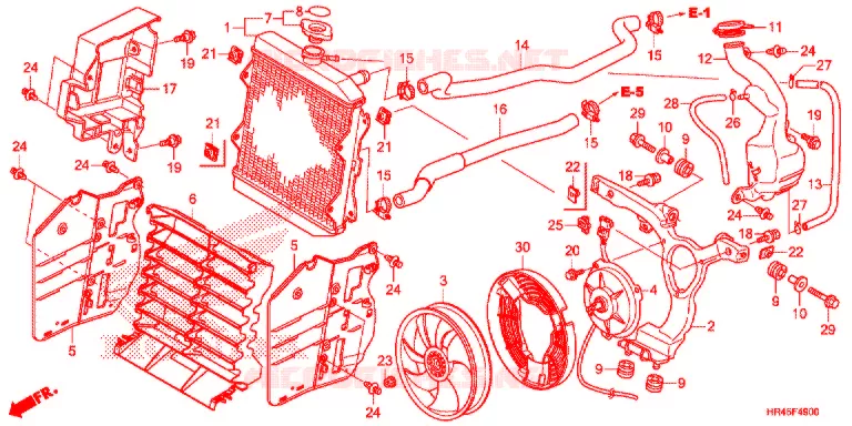 RADIATEUR Honda ATV 520 FOURTRAX 2021  TRX520FM1M