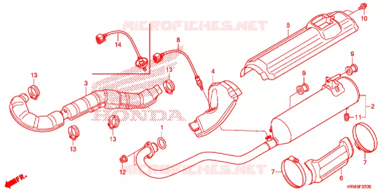 SILENCIEUX D'ECHAPPEMENT Honda ATV 520 FOURTRAX 2021  TRX520FM1M