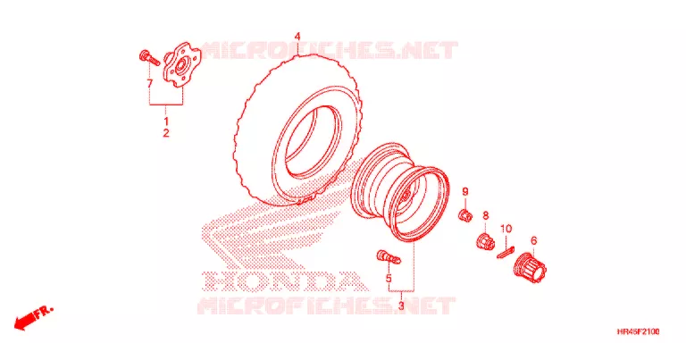 ROUE ARRIERE Honda ATV 520 FOURTRAX 2021  TRX520FM2M
