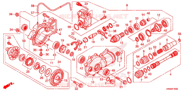 ENGRENAGE FINAL AVANT Honda ATV 520 FOURTRAX 2021  TRX520FM2M