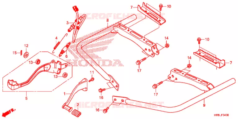 PEDALE - REPOSE PIED Honda ATV 520 FOURTRAX 2021  TRX520FM6M