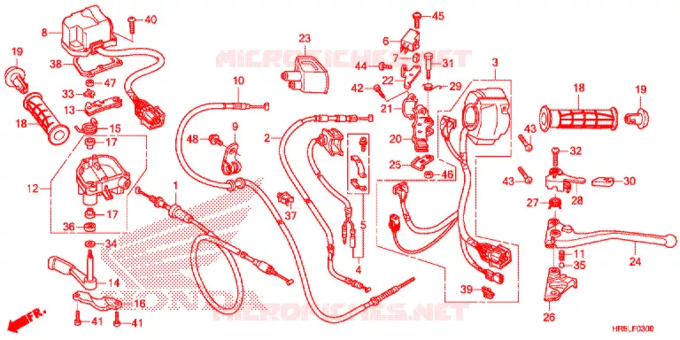 COMMODO - LEVIER - CABLE Honda ATV 520 FOURTRAX 2021  TRX520FM6M