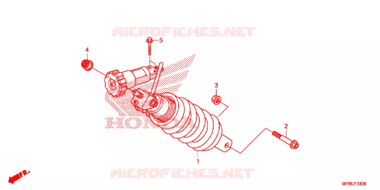 AMORTISSEUR ARRIERE Honda MOTO 1300 VT 2020  VT1300CXAL