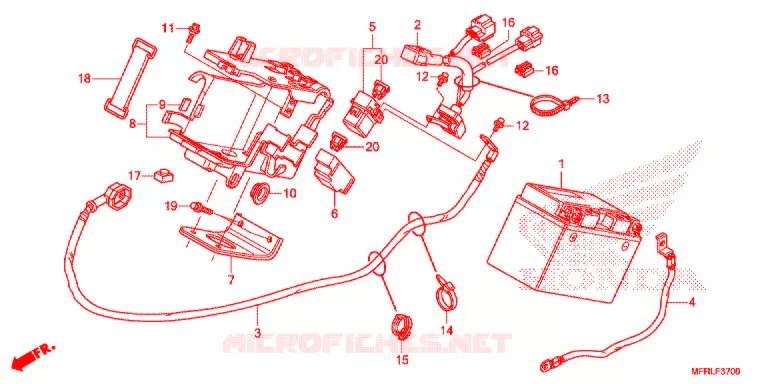 BATTERIE Honda MOTO 1300 VT 2020  VT1300CXAL