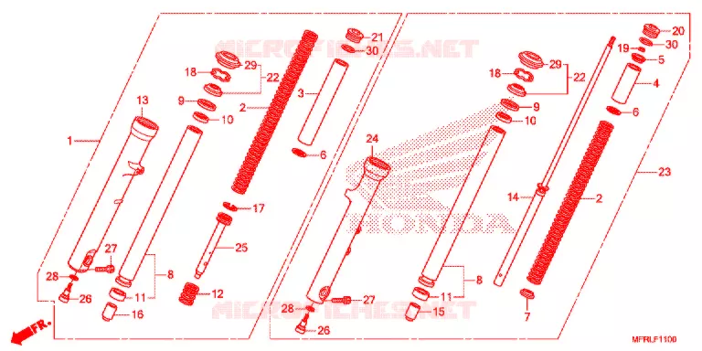 FOURCHE Honda MOTO 1300 VT 2020  VT1300CXAL