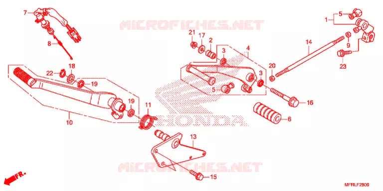 PEDALE Honda MOTO 1300 VT 2020  VT1300CXAL
