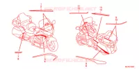 AUTOCOLLANTS pour Honda GL 1800 GOLD WING ABS ROUGE de 2015