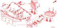 FEUX COMBINES ARRIERE (GL1800C/D/E/F/G/H) pour Honda GL 1800 GOLD WING ABS ROUGE de 2015