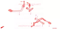 PEDALE pour Honda GL 1800 GOLD WING ABS ROUGE de 2015