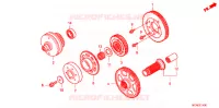TRANSMISSION PRIMAIRE pour Honda GL 1800 GOLD WING ABS ROUGE de 2015