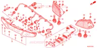 FEUX COMBINES ARRIERE (GL1800C/D/E/F/G/H) pour Honda GL 1800 GOLD WING ABS NAVI AIRBAG RED de 2015
