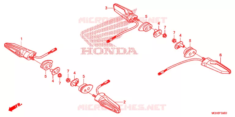 CLIGNOTANT Honda MOTO 1200 CROSSTOURER 2012  VFR1200XDC
