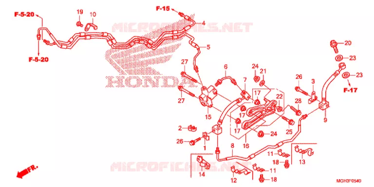 FLEXIBLE DE FREIN Honda MOTO 1200 CROSSTOURER 2012  VFR1200XDC