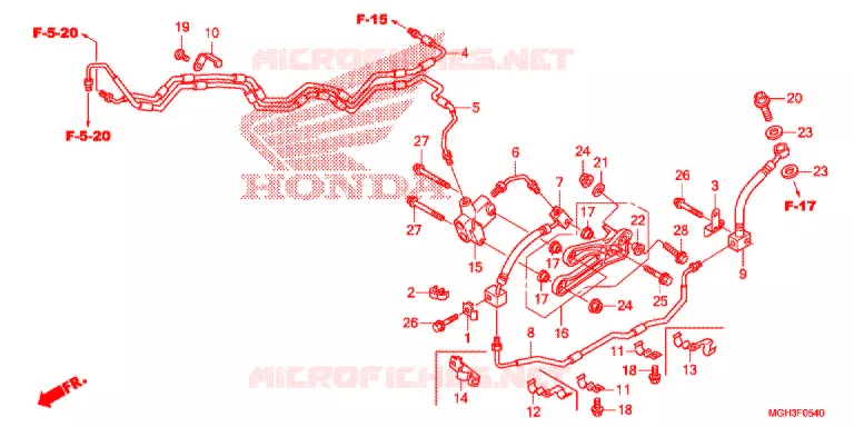 FLEXIBLE DE FREIN Honda MOTO 1200 CROSSTOURER 2012  VFR1200XDC
