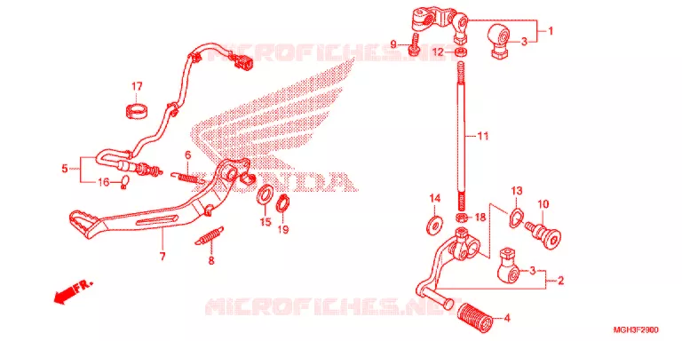 PEDALE Honda MOTO 1200 CROSSTOURER 2012  VFR1200XDC