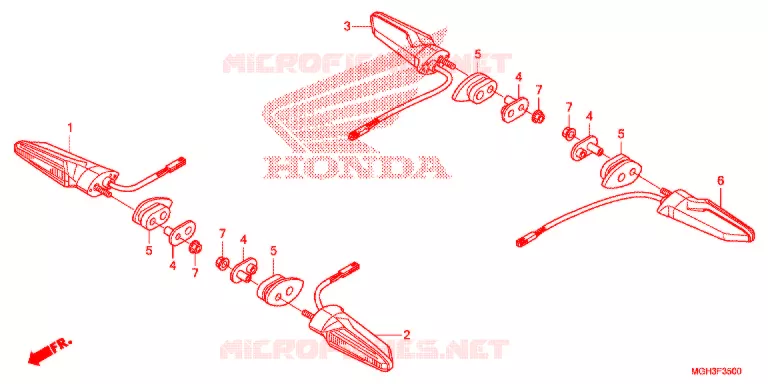 CLIGNOTANT Honda MOTO 1200 CROSSTOURER 2012  VFR1200XDC
