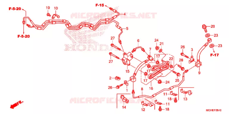 FLEXIBLE DE FREIN Honda MOTO 1200 CROSSTOURER 2014  VFR1200XDE