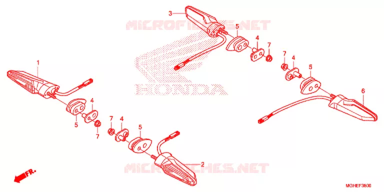 CLIGNOTANT Honda MOTO 1200 CROSSTOURER 2014  VFR1200XDLE