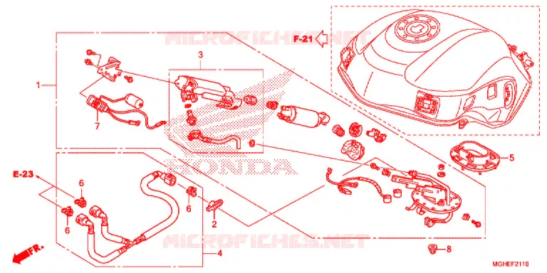 POMPE A ESSENCE Honda MOTO 1200 CROSSTOURER 2014  VFR1200XDLE