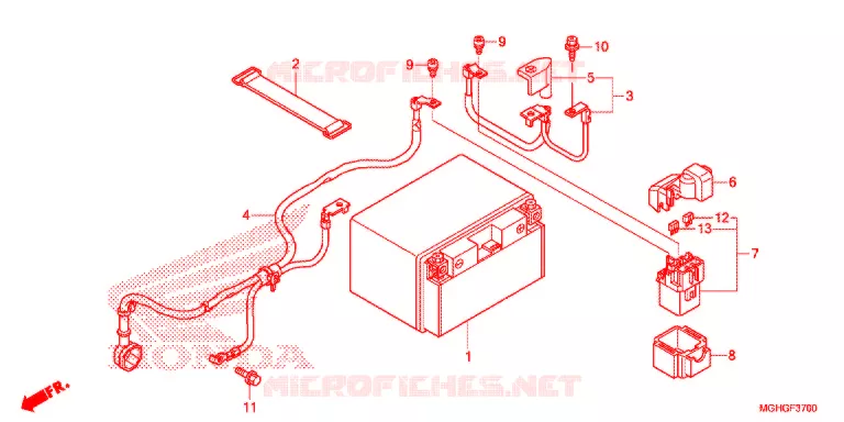 BATTERIE Honda MOTO 1200 CROSSTOURER 2016  VFR1200XG
