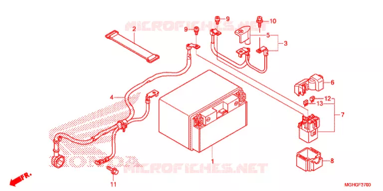 BATTERIE Honda MOTO 1200 CROSSTOURER 2016  VFR1200XG