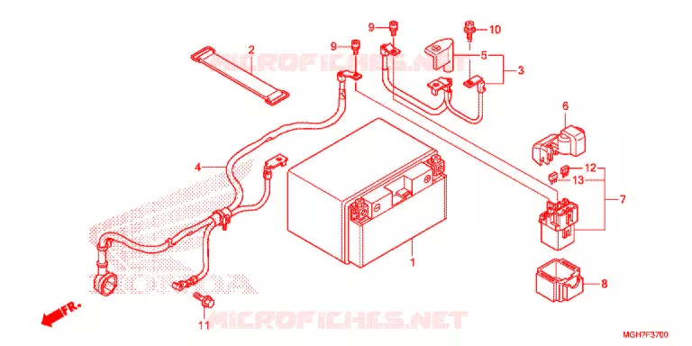 BATTERIE Honda MOTO 1200 CROSSTOURER 2015  VFR1200XDLF