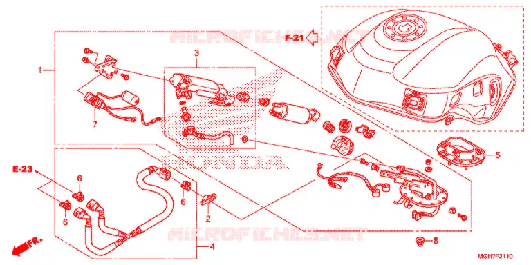 POMPE A ESSENCE Honda MOTO 1200 CROSSTOURER 2015  VFR1200XDAF