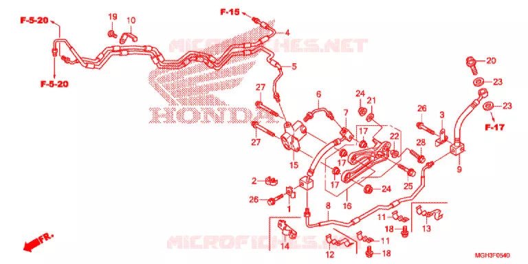 FLEXIBLE DE FREIN Honda MOTO 1200 CROSSTOURER 2012  VFR1200XC