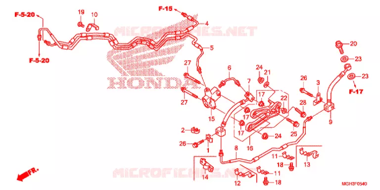 FLEXIBLE DE FREIN Honda MOTO 1200 CROSSTOURER 2012  VFR1200XC
