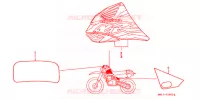 MARQUE (4) pour Honda XR 600 Kumamoto factory de 1998