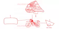 MARQUE (4) pour Honda XR 600 Kumamoto factory de 1998