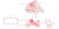 MARQUE (4) pour Honda XR 600 Kumamoto factory de 1998
