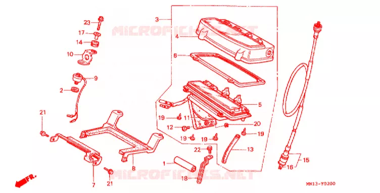 COMPTEUR Honda MOTO 600 XR 2000  XR600RY